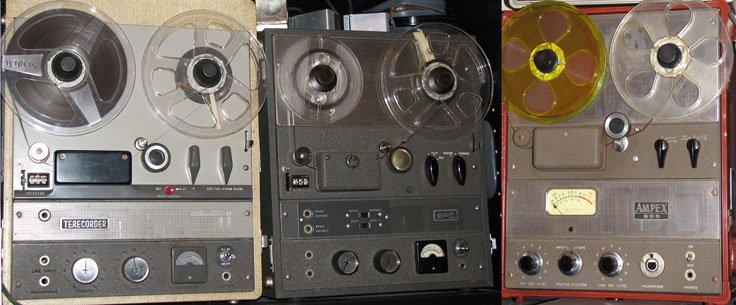 Akai, Roberts & Ampex comparison in the Museum of MAgnetic Sound Recording