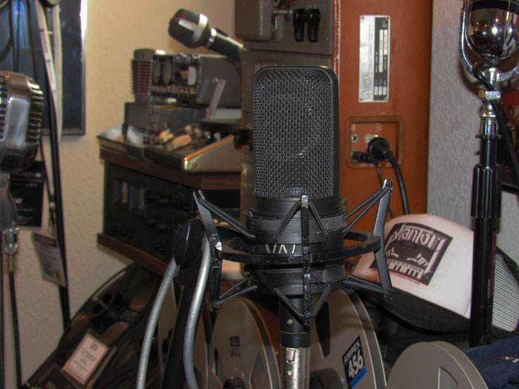 Audio Technica 4033a  microphone in the Museum of Magnetic Sound Recording