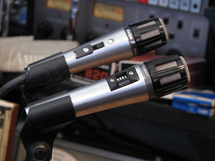 Shure 515SB Unidyne B and Shure 516 EQ microphones in Phantom Productions' vintage recording collection