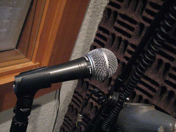 Shure SM48 in Phantom Productions' vintage reel to reel recording collection