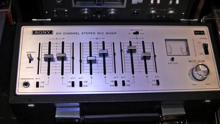 Sony MX-12 mixer in Phantom Productions' intage rcording collection