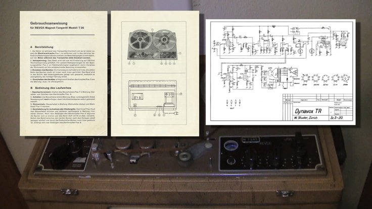 Phantom Productions' Studer ReVox Dynavox T-26 reel tape recorder from 1949 by Willi Studer