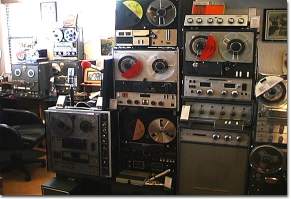 Sony tape recorders in Phantom Productions' vintage reel to reel tape recorder collection