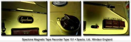 multiple pictures of Spectone showing inside and outside of recorder