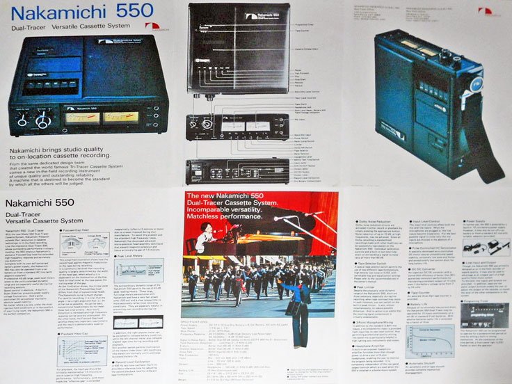 Nakamichi 550 professional 3 channel cassette tape recorder in the Reel2ReelTexas.om vintage recording collection