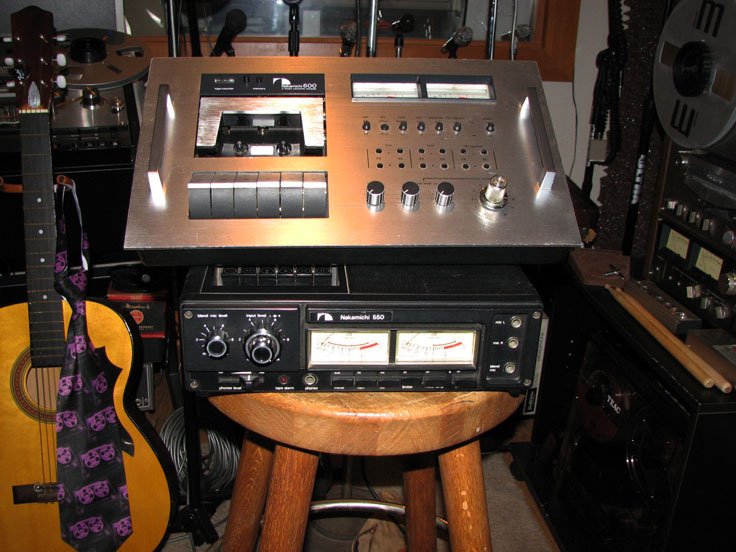 Nakamichi 600 and 550 cassette recorders in the Reel2ReelTexas.com vintage recording collection