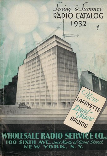 picture of 1932 Lafayette Radio catalog in Phantom's reel to reel recorder collection