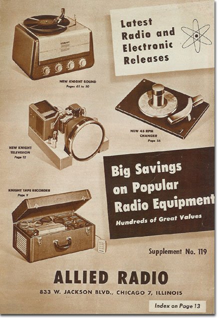 picture of cover of 1949 Allied Radio catalog