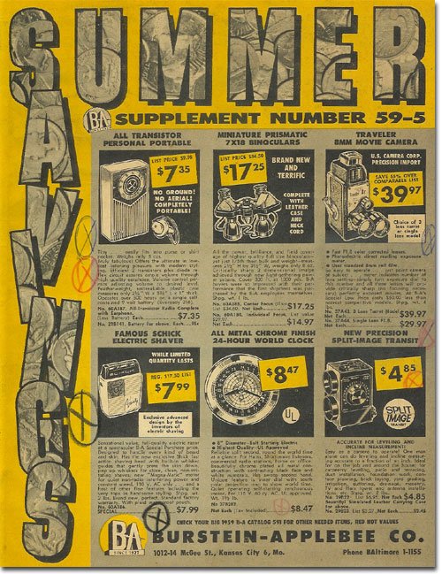 picture of 1959 Olson Radio catalog