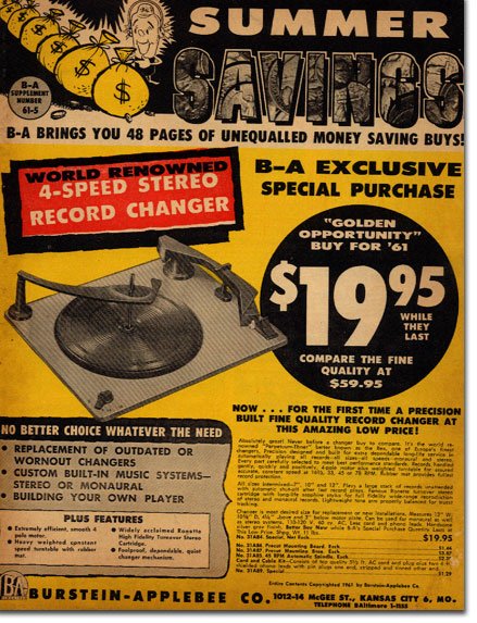 picture of cover of 1961 BA catalog