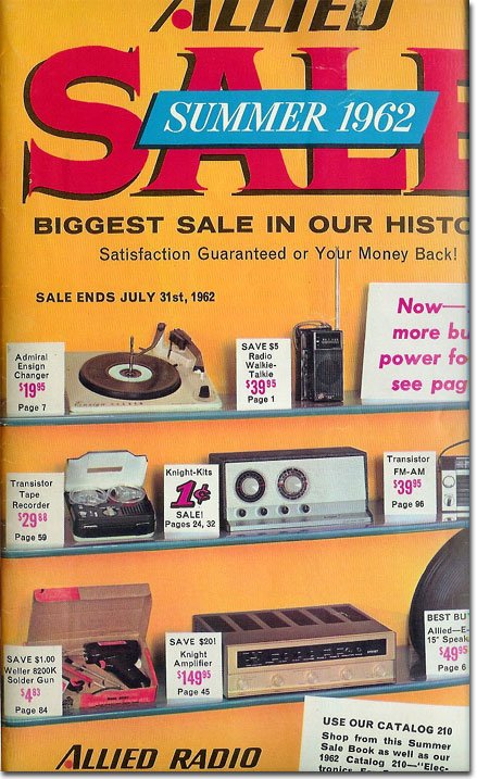 picture of the 1962 Allied Radio Summer catalog