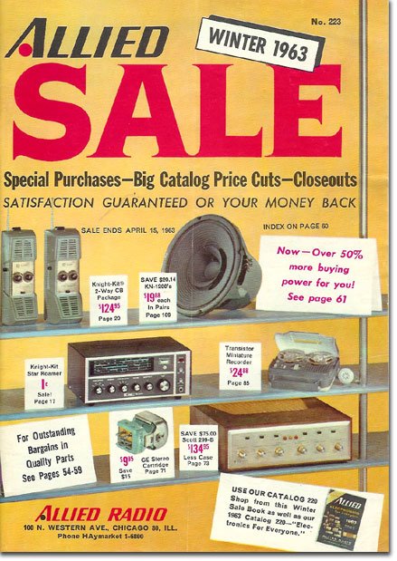 picture of 1963 Allied Radio Holiday catalog