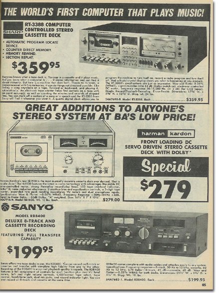 picture of cassette recorders in 1979 BA catalog