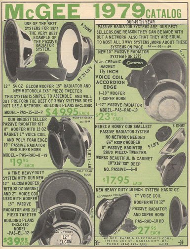 picture of 1979 McGeee radio catalog cover in Phantom Productions on line reel to reel collection