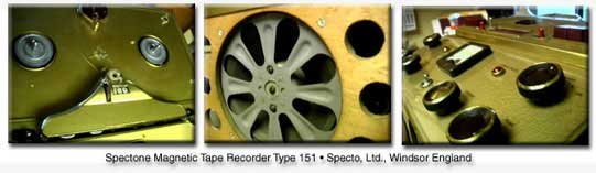 multiple pictures of Spectone showing inside and outside of recorder