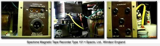 multiple pictures of Spectone showing inside and outside of recorder