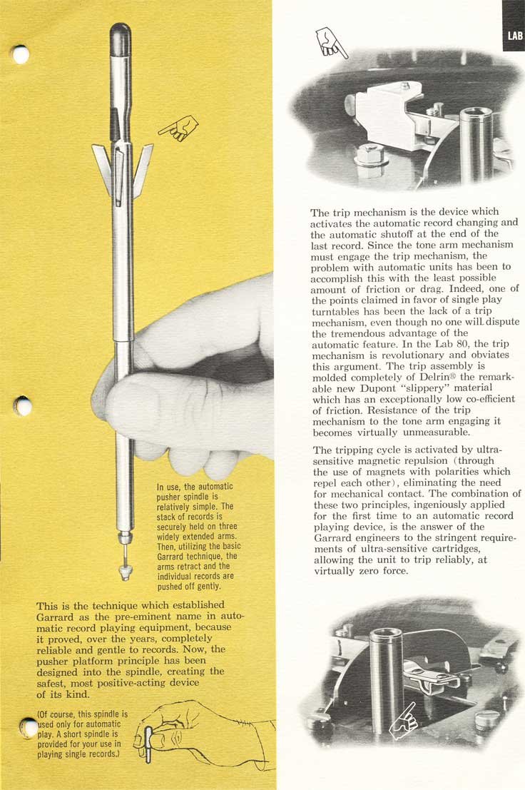 1965 Garrard Lab 80 turntable brochure in Reel2ReelTexas.com's vintage recording collection