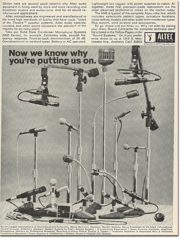   1968 Altec ad